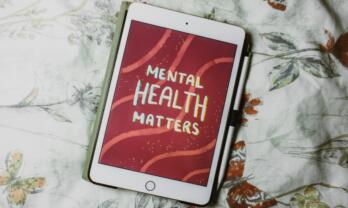 iPad mit Aufschrift Mental Health Matters